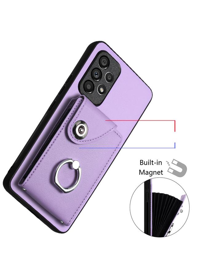 اس-توب جراب لهاتف Samsung Galaxy A53 5G مع حامل بطاقات وحلقة من البولي يوريثان - Image 4