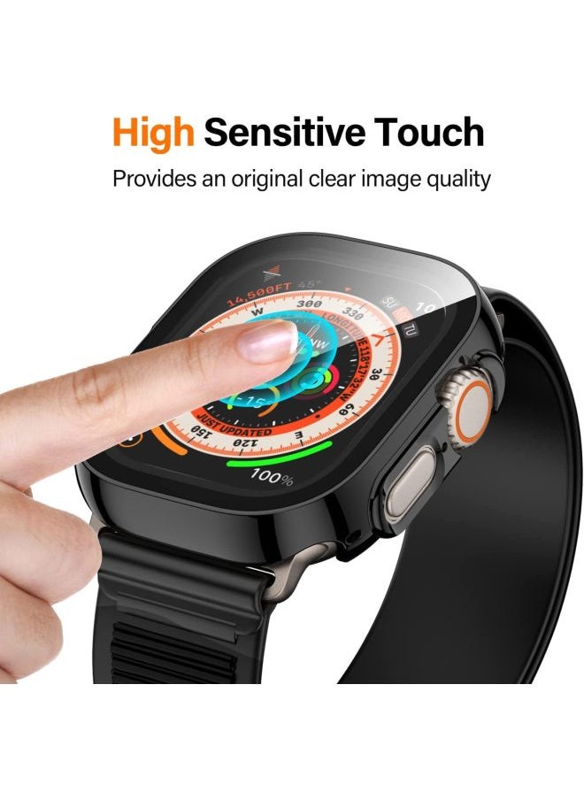Generic - Pc Steel Hardened Film Integrated Watch Case Compatible Watch Ultra 6789 Gen Protective Cover-Color:Black Leopard Print ]-Exterior Dimension:49mm {8/9/10 Generation Ultra Applicable - Image 1