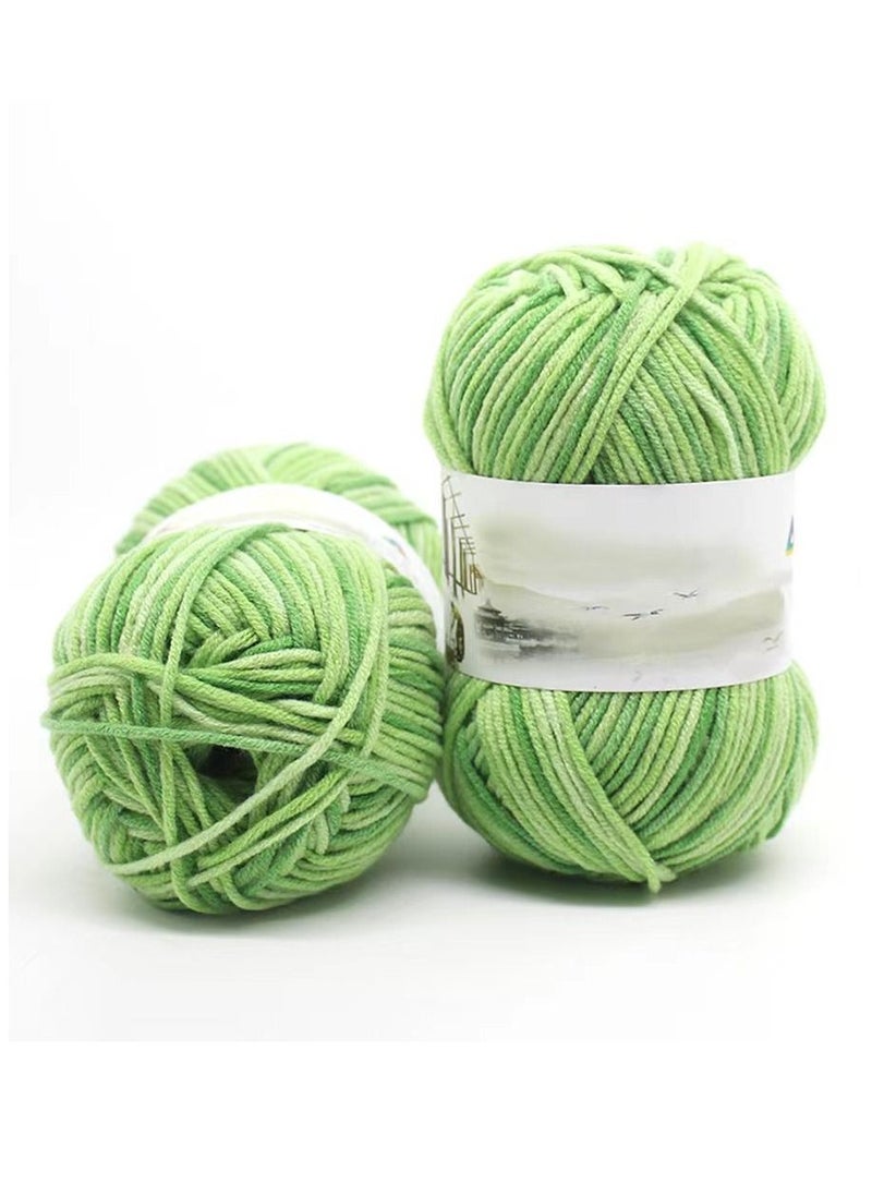 MileMelo 2-Piece Hand Knitting Wool Green  - Image 1