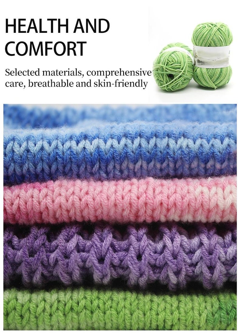 MileMelo 2-Piece Hand Knitting Wool Green  - Image 4