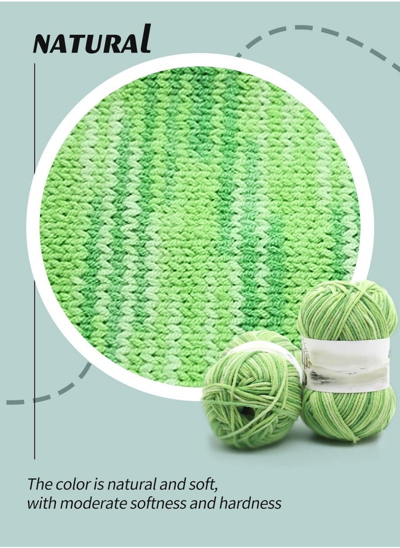 MileMelo 2-Piece Hand Knitting Wool Green  - Image 5