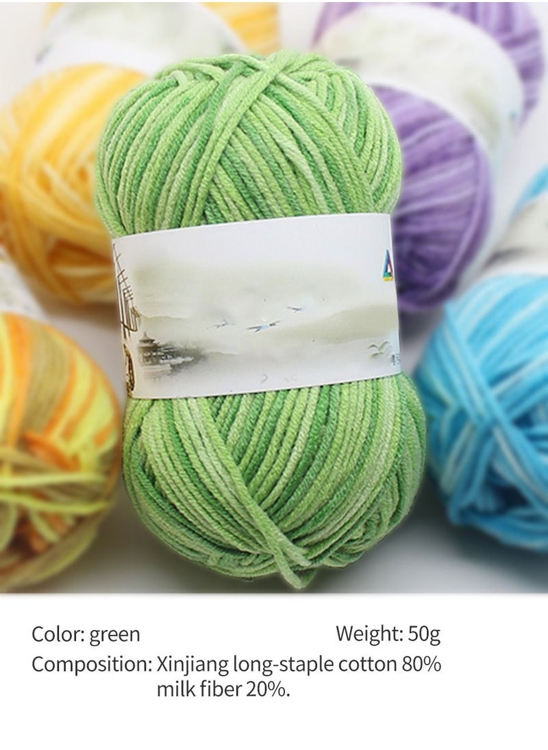 MileMelo 2-Piece Hand Knitting Wool Green  - Image 3