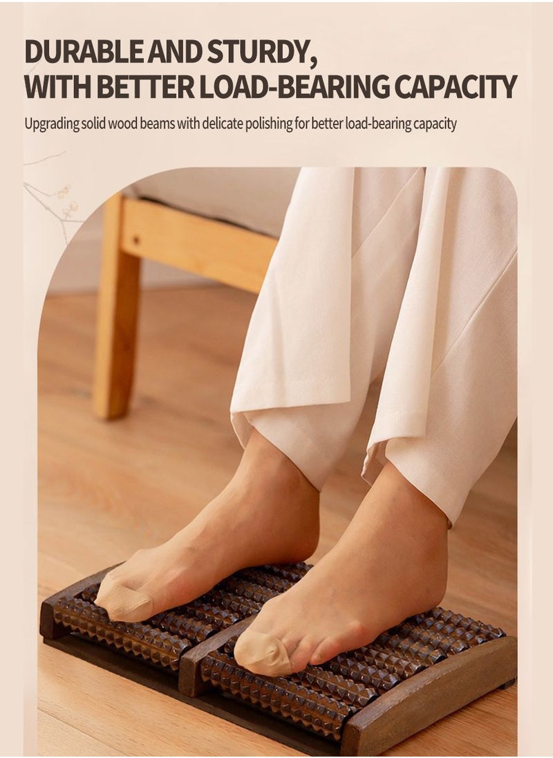 Beirui Wooden Foot Massager, Traditional Wooden Roller Massager, Massage, Relaxation, Health Products, Plantar Fasciitis Relief, Heel, Arch Pain and Stress Tools  - Image 2