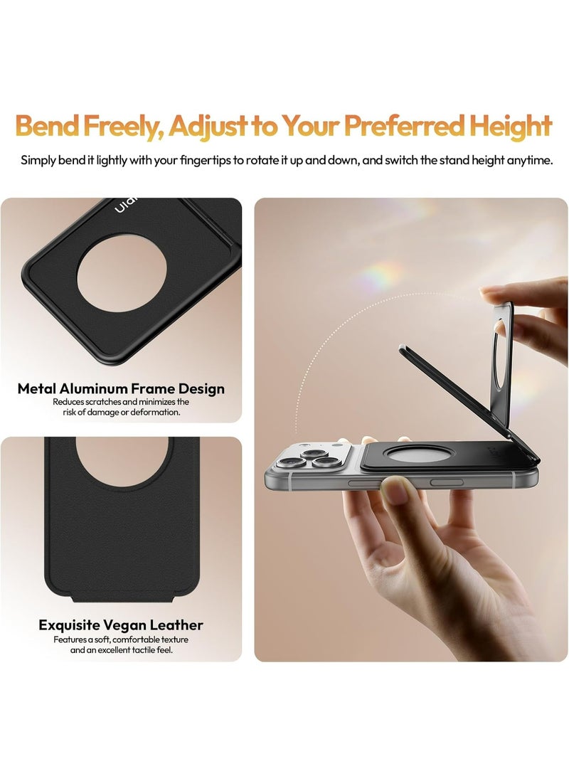 ULANZI Magnetic Phone Tripod Stand Selfie Stick for iPhone, Hangable Phone Stand w Strong Magnetic, Foldable Portable Tripod Free Angles for iPhone 17/16/15/14/13, Travel Essentials Accessories, Black - Image 3