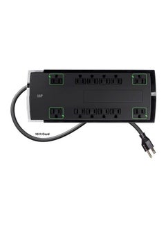 Monoprice 12 Outlet Slim Surge Protector Power Strip 10 Feet Black ; Heavy Duty Cord ; Ul Rated 4230 Joules With Grounded And Protected Light Indicator  - Image 4