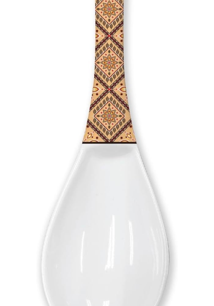 Harmony Melamine Serving Spoon 27cm with Orange Red Star Style Decal