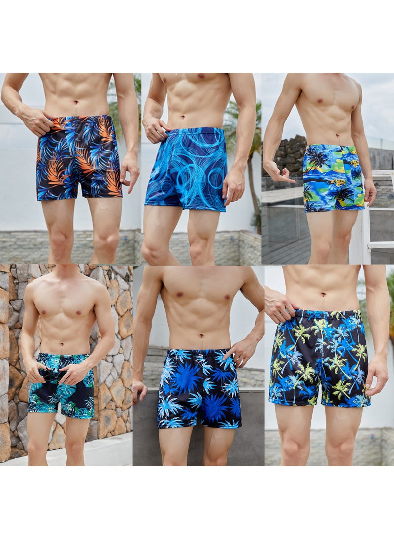 Floral Mens Swim Trunks Digital Print Plus Size Recommend mixed color delivery