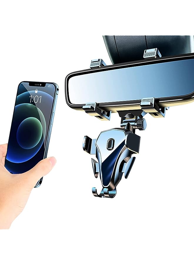 PROMASS Phone Mount, Multifunctional Rear View Mirror Phone Holder, Rear View Mirror Car Phone Mount, Stable Adjustable Phone Holder, Compatible with All Smart Phones, Upgraded Navigation Holder - Image 1