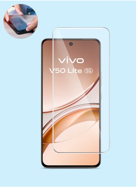 vivo V50 Lite 4G 2025 GMAX Premium Series Curved Edges 9H 2.5D Tempered Glass Screen Protector - Clear