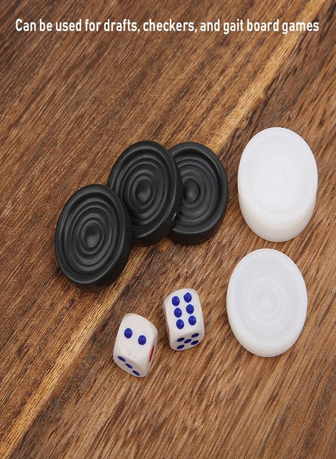 Dilwe Plastic Checkers,22mm Black White Backgammon Checkers International Portable Chips Pieces Set for Children - Image 3