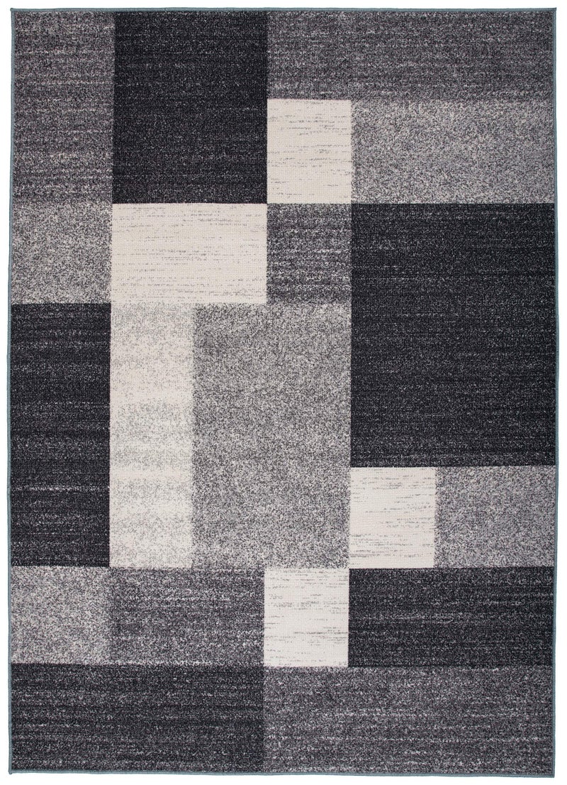 Rugshop Modern Boxes Design Non-Slip (Non-Skid) Area Rug 5 X 7 (5' 3" X 7' 3") Gray - Image 2