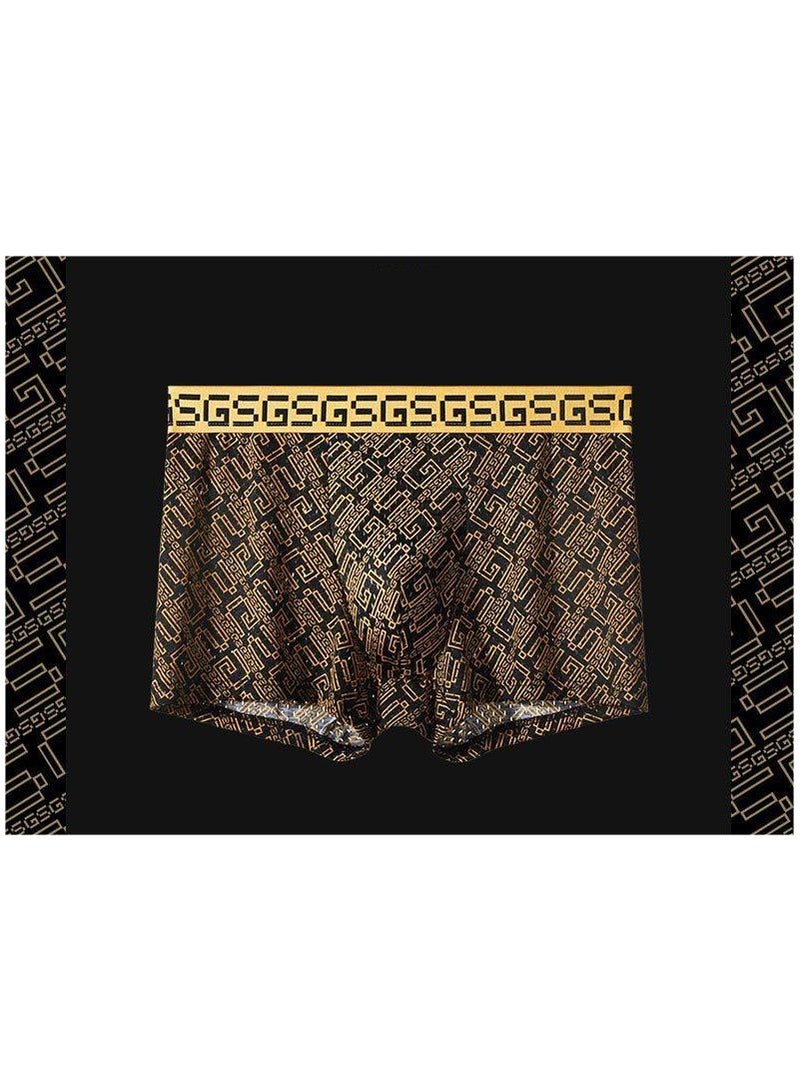 Boxed Men's Fashionable Printed Summer Lightweight Boxed Underwear Set Of 3 Pieces  - Image 3