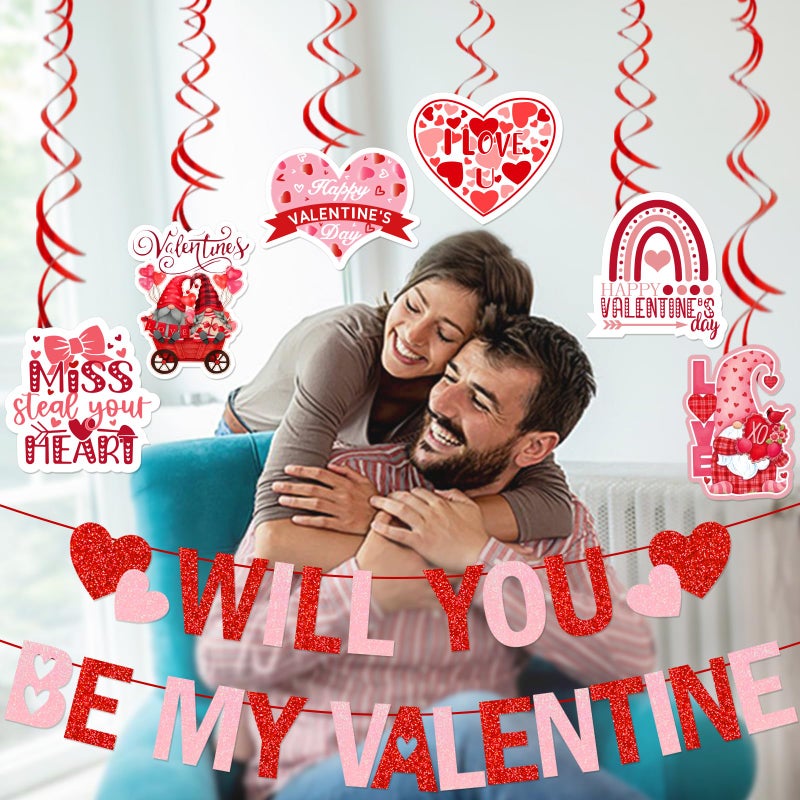 Yavxzvbw Will You Be My Valentine Be My Valentine Will You Be My Valentine Decoration Will You Be My Valentine Banner Be My Valentine Banner Will You Be My Valentine Sign Happy Valentines Day Banner - Image 4