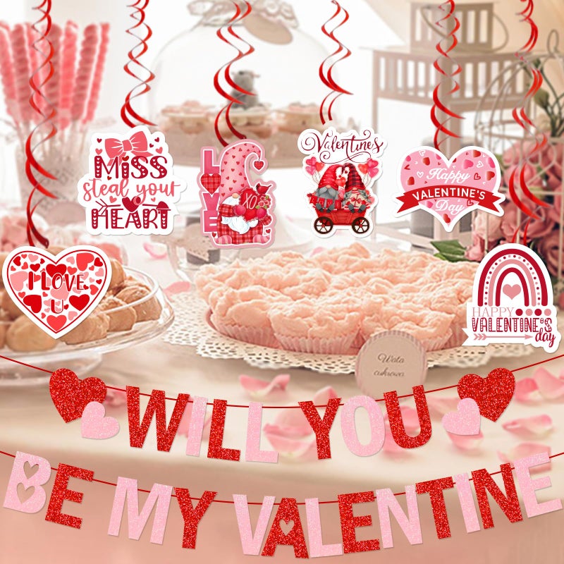 Yavxzvbw Will You Be My Valentine Be My Valentine Will You Be My Valentine Decoration Will You Be My Valentine Banner Be My Valentine Banner Will You Be My Valentine Sign Happy Valentines Day Banner - Image 3