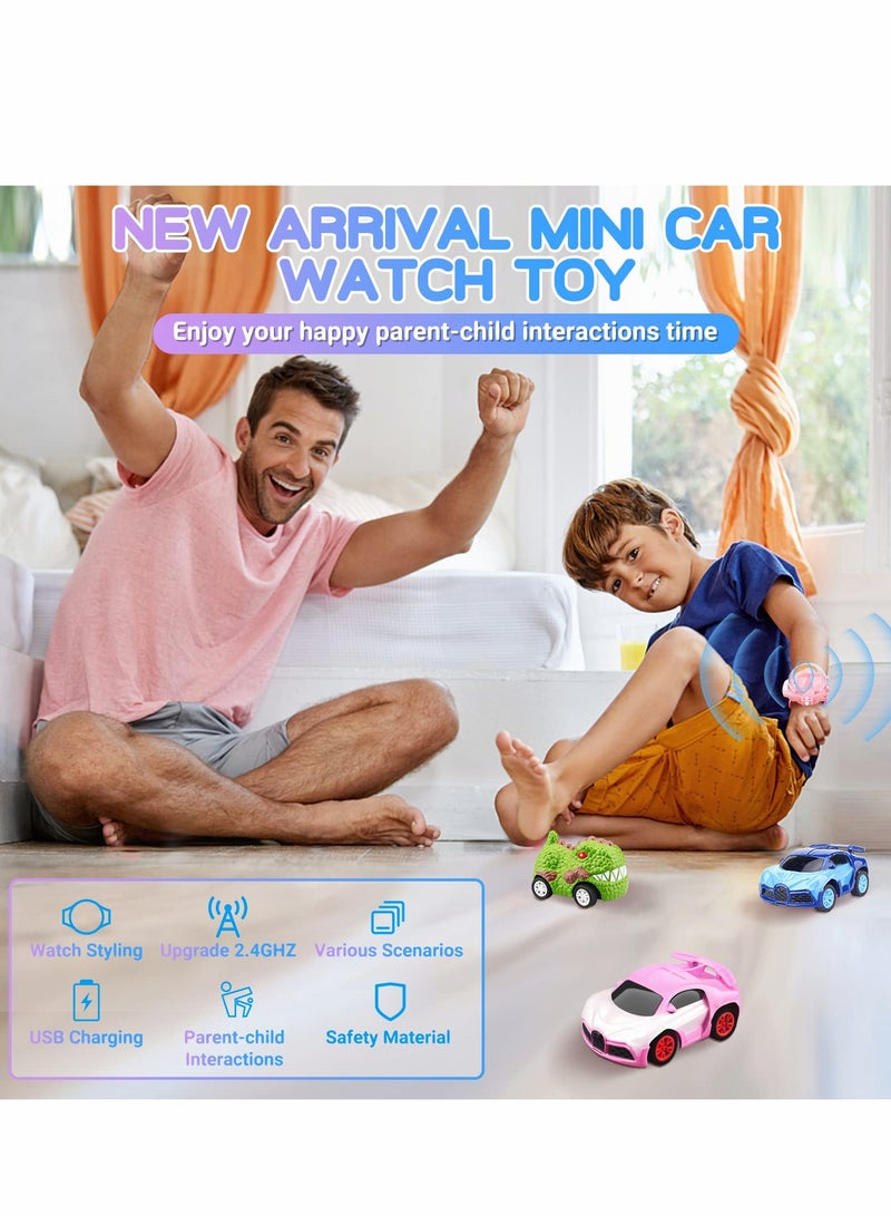 KASTWAVE Mini Long Distance Wrist Watch RC Car, 2022 New Remote Control Toys, 2.4 GHz Racing with USB Charging, Cartoon Small, Gift for Boys and Girls - Image 5