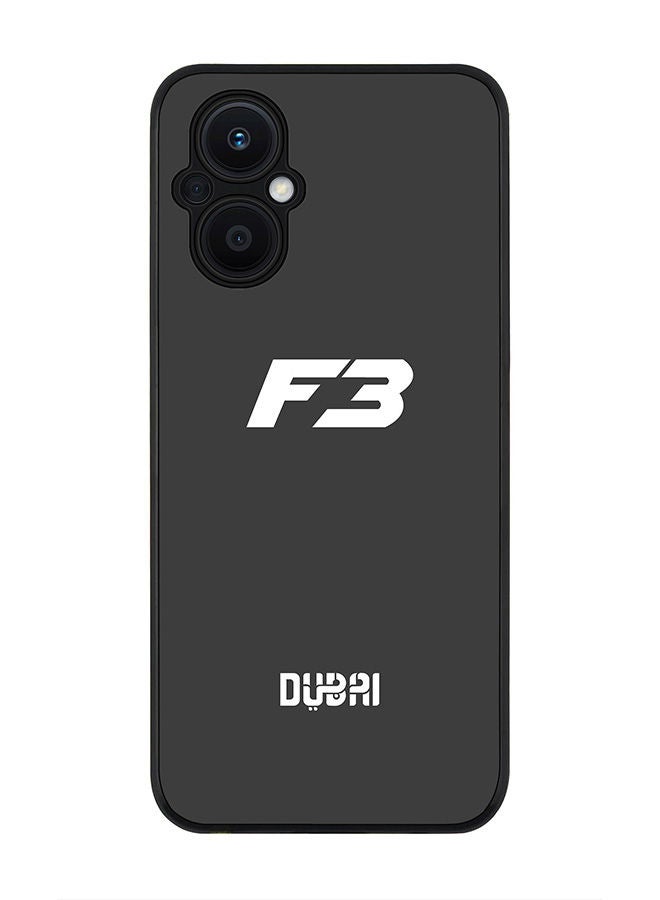 Stylizedd Rugged Black edge case for Oppo Reno7 Z  Slim fit Soft Case Flexible Rubber Edges Anti Drop TPU Gel Thin Cover -  Faz3 Dubai Grey - Image 1