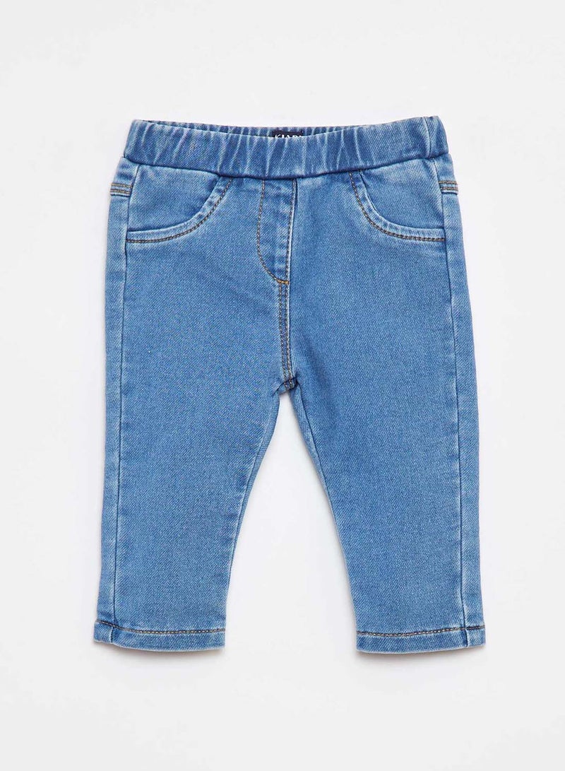 Baby Girls denim-look-stretch-jeggings-blue