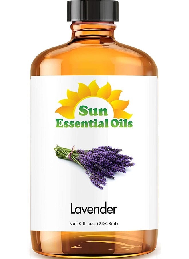 Sun Essential Oils 8oz - Lavender Essential Oil - 8 Fluid Ounces - Image 1