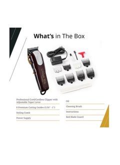 WAHL Magic Clip Cordless Maroon/Silver  - Image 3
