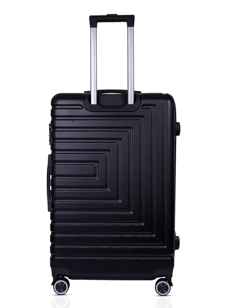 MNUK Pilgrimage Set of 2 Luggage | Cabin-20 Inch, Medium-24 Inch|Hardside Soft Handle Trolley with TSALock |Double 360° 4 Wheeler| Black - Image 4