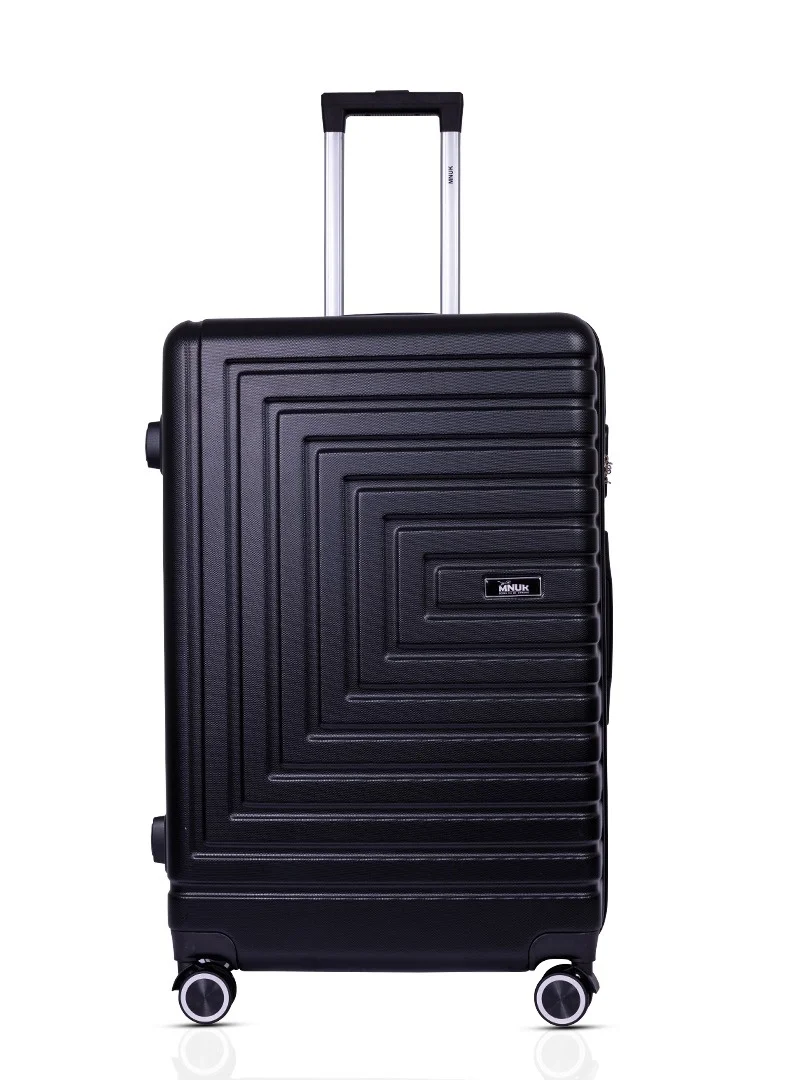 منيك طقم حقائب سفر مكون من قطعتين | حقيبة يد - 20 بوصة، حقيبة متوسطة - 24 بوصة | حقيبة ترولي صلبة بمقبض ناعم وقفل أمان | عجلات مزدوجة دوارة 360 درجة | أسود