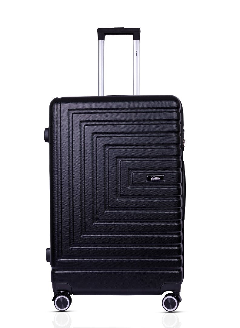 MNUK Pilgrimage Set of 2 Luggage | Cabin-20 Inch, Medium-24 Inch|Hardside Soft Handle Trolley with TSALock |Double 360° 4 Wheeler| Black - Image 2