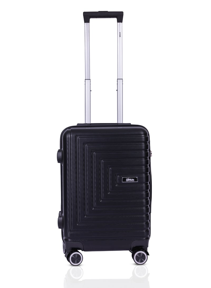 MNUK Pilgrimage Set of 2 Luggage | Cabin-20 Inch, Medium-24 Inch|Hardside Soft Handle Trolley with TSALock |Double 360° 4 Wheeler| Black - Image 5