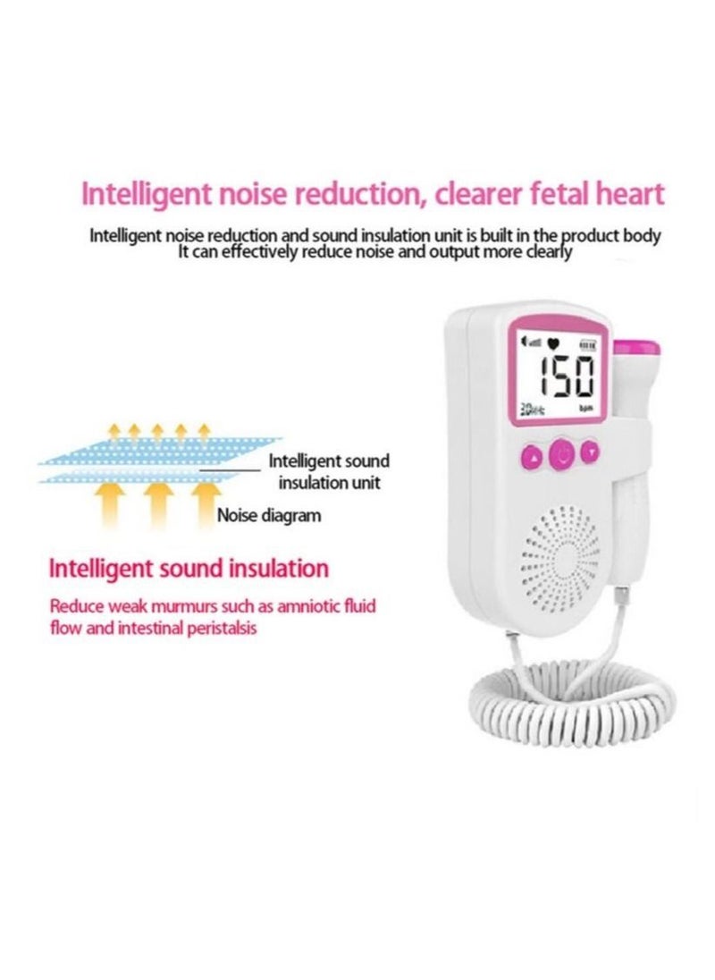 Generic - Ultrasonic Fetal Heart Rate Detector, Portable Home Use Doppler with LCD Display Screen for Baby, Easy-to-Use Diagnostic Device - Image 1