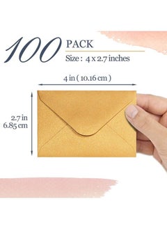 Gift Card Envelopes 100Count Mini Envelopes Paper Business Card Envelopes Bulk Tiny Envelope Pockets For Small Note Cards Gold And Silver 50 Each 4 X 2.7 Inches - pzsku/Z52E55EBD6C2167B1BA81Z/45/_/1693829673/f985fcca-82e9-4ccc-9fd7-5a14e03819ef