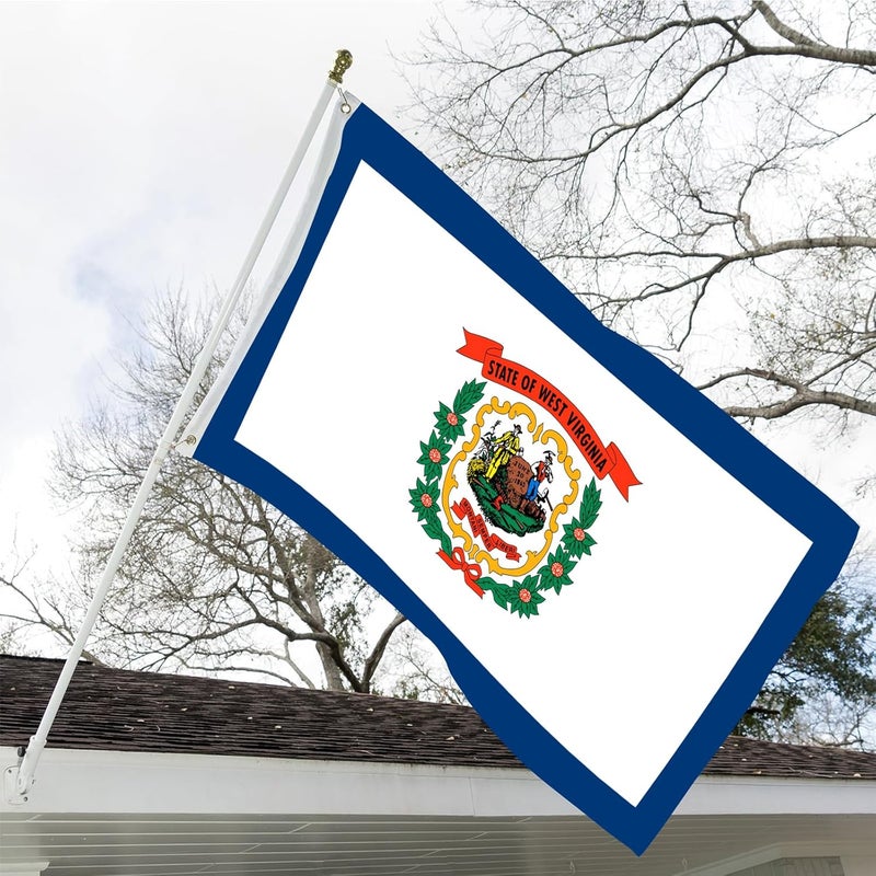 ARSOF West Virginia State Flag 3x5 Outdoor Double Sided WV State Flag Heavy Duty Vivid Colors State of West Virginia Flags 3 Ply with Durable Canvas Header and 2 Brass Grommets - Image 2