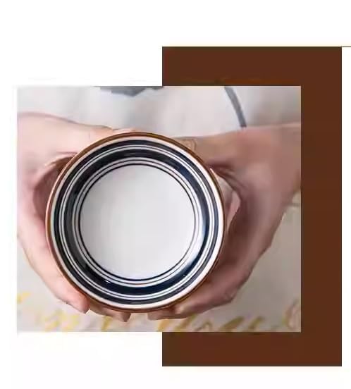 NAIDEV Ceramic Dip Bowls Set Dipping Sauce Bowls Elegant Matte Serving HandPainted Dinnerware Dish Set Sauce Seasoning Chutney Soy Dipping Bowl Dessert Plates SetSet of 6 - Image 5