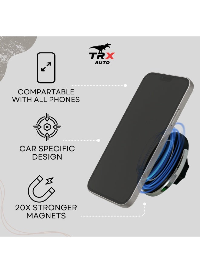 TRX AUTO Magnetic Phone Holder for Nissan Patrol 2010–2020 | Custom Fit Dashboard Mount | Strong Magnetic Grip, 360° Rotation, One-Hand Operation | Premium Aluminum Alloy Car Mount - Image 2