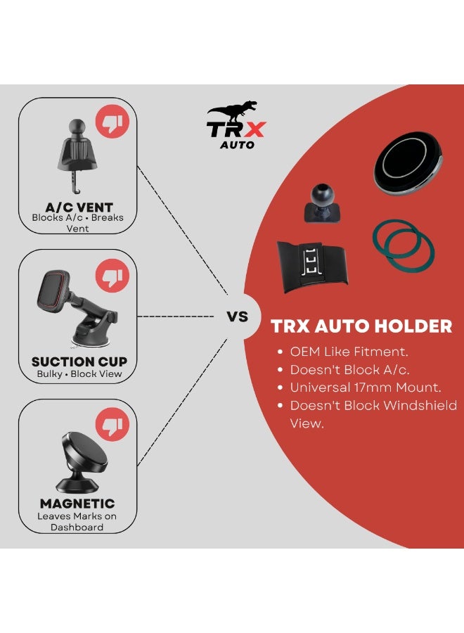 TRX AUTO Magnetic Phone Holder for Nissan Patrol 2010–2020 | Custom Fit Dashboard Mount | Strong Magnetic Grip, 360° Rotation, One-Hand Operation | Premium Aluminum Alloy Car Mount - Image 3
