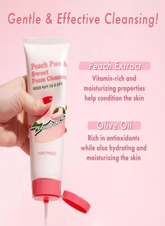 TONYMOLY Peach Punch Sweet Foam Cleanser, 2 Count - Image 2