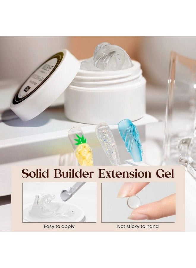MIZHSE Solid Builder Gel Sculpture Solid Nail Extension Gel For Nail Nonsticky Hand Builder Gel Carving Gel Modeling Nail Art Gel 15G (0.5 Fl Oz) (Clear)  - Image 4