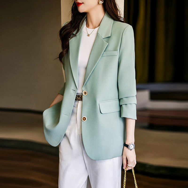 Small Suit Coat New Professional Women'S Fashion Style Texture Casual Goddess Style Top Work Clothes - Image 4