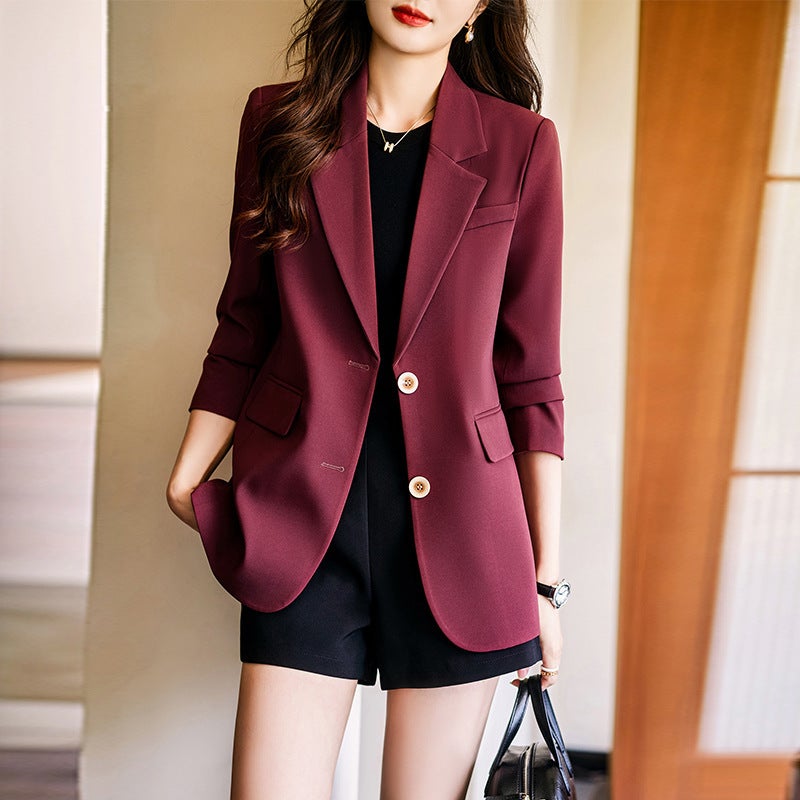 Small Suit Coat New Professional Women'S Fashion Style Texture Casual Goddess Style Top Work Clothes - Image 3