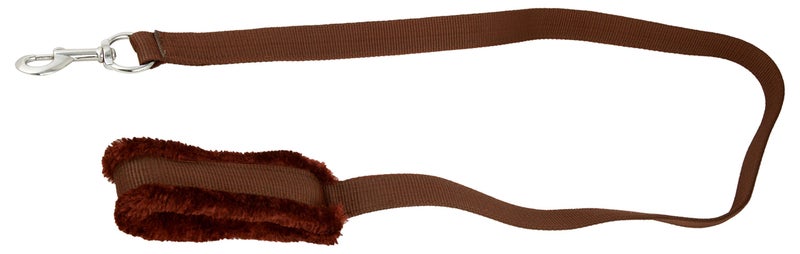 Skora Brown Fancy Dog Collar & Leash with Soft Fur - Medium 1.25 Inch Brown - Image 4