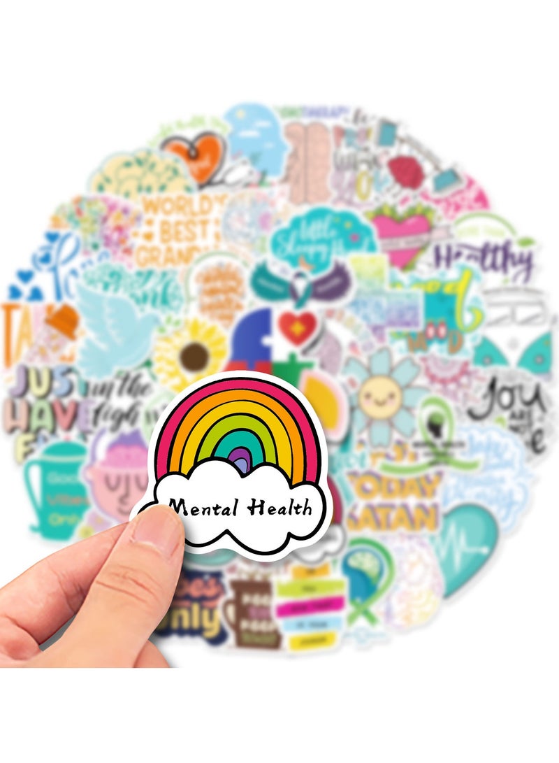 ORAINBOW Mental Health Stickers Mental Health Matters Stickers 50pcs Mental Health Decals Vinyl Waterproof Stickers for Water Bottle Laptop Phone Therapist Gifts Mental Health Items Bulk for Adult Teens Kids - Image 5