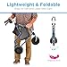NOVA Traveler Folding 3Wheel Walker with Tray Basket Pouch Cup Holder Lightweight Mobility Aid for Seniors Adults 8 AllTerrain Wheels for Tight Spaces Travel Blue - Image 4