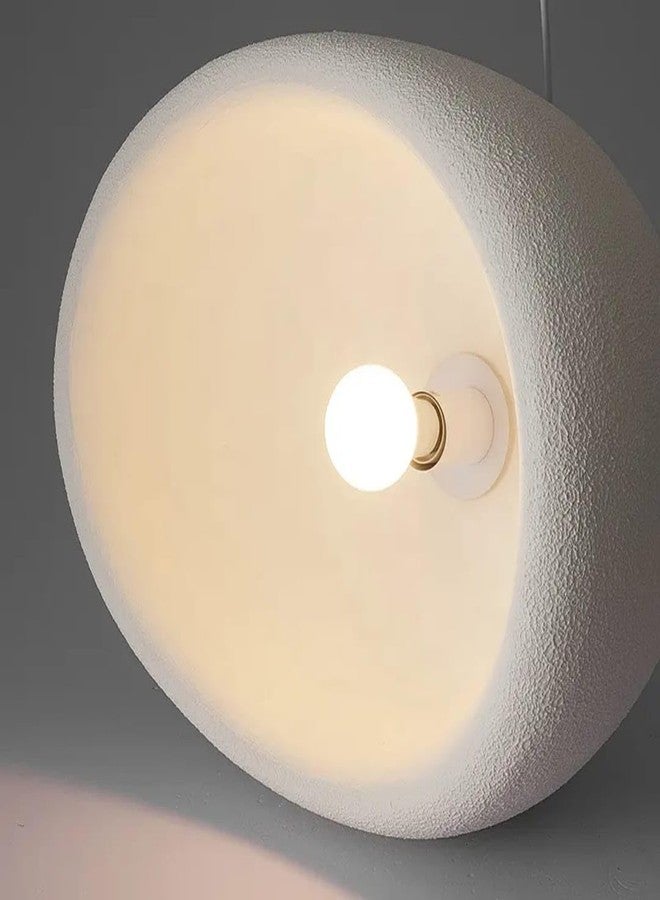Glowave® Wabi Sabi 300mm White Resin Pendant Hanging Light Ceiling Lamp for Kitchen, Bedroom Hotels Cafes - Warm White (Round 300mm) - Image 4