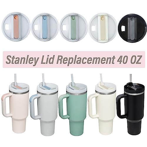 Horsdo 40oz Tumbler Lid for Stanley, Spill Proof Splash Resistant Tumbler Covers,Replacement cover for Stanley Cup Accessory(2 pack) (Green, 40oz) - Image 5