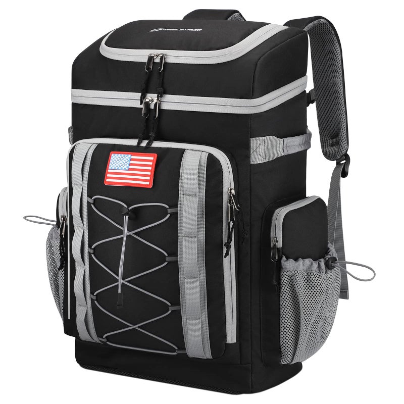 Maelstrom Backpack CoolerSoft Lightweight Leakproof Cooler Backpack50 Can Insulated Cooler BagKeeps 50 Cans HotCold for Up to 16 HoursWaterproof Lunch Bag for Men WomenBlack