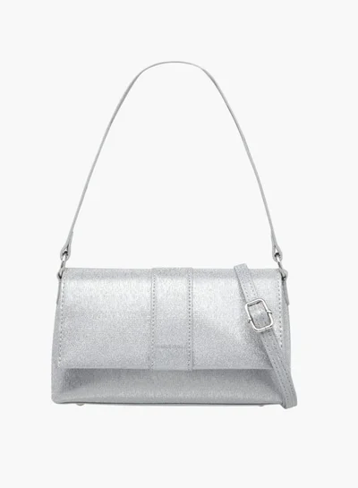 Flora Bella By Shoexpress Women Textured Shoulder Bag with Magnetic Button Closure