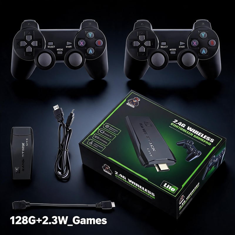 M8 Retro Home Game Console with Dual Wireless Controllers, HDMI Output - Image 1