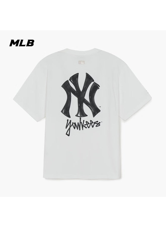 Mlb Uni Short Sleeve Back Logo Cooling T-shirt Sports Casual 26 New 3atsb0463-50whs-m - Image 1