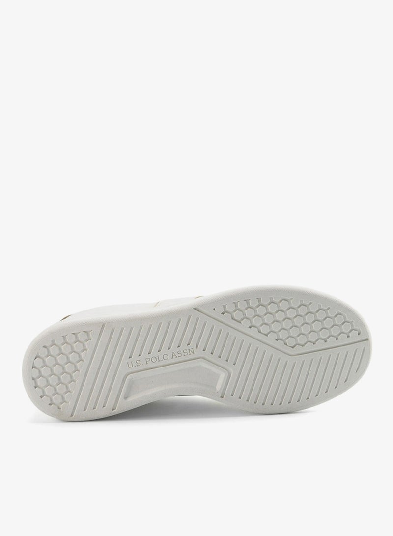 U.S. Polo Assn. Women's White Sneakers with Metallic Accents Shoes - Sleek Design Shoes for Modern Casual Style - Image 5