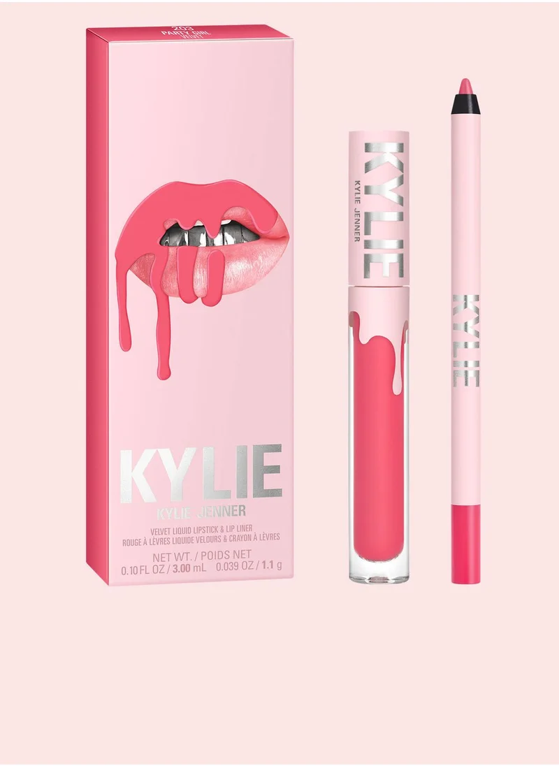 Kylie Cosmetics 2-Pc Velvet Lip Kit Regular 203 Party Girl