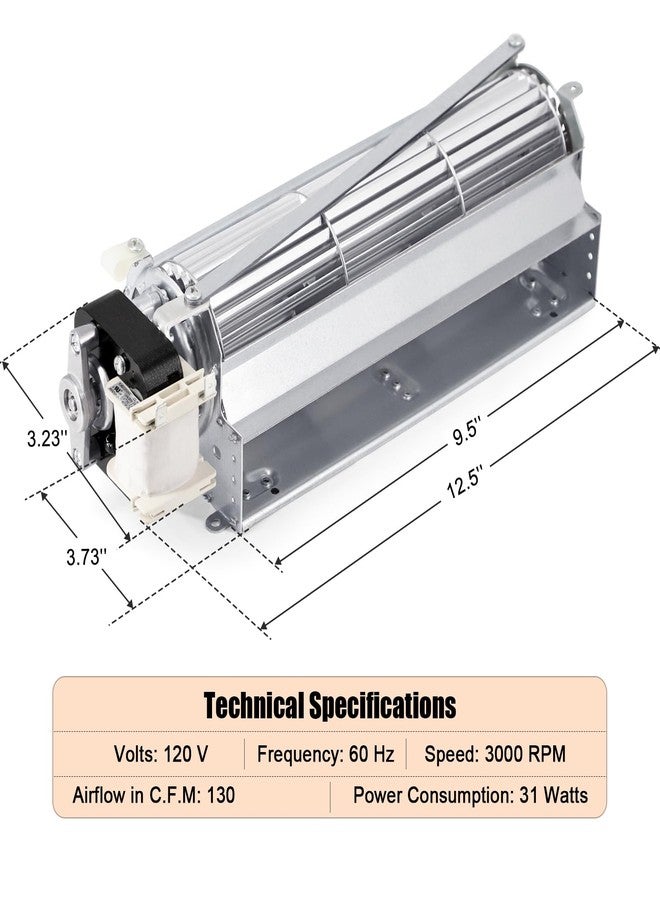 Criditpid مروحة نفخ Criditpid UZY6 لمواقد Superior و Lennox و BIS و Astria، مروحة نفخ بديلة PR-UZY6 لموقد الحطب BIS Nova. - Image 2