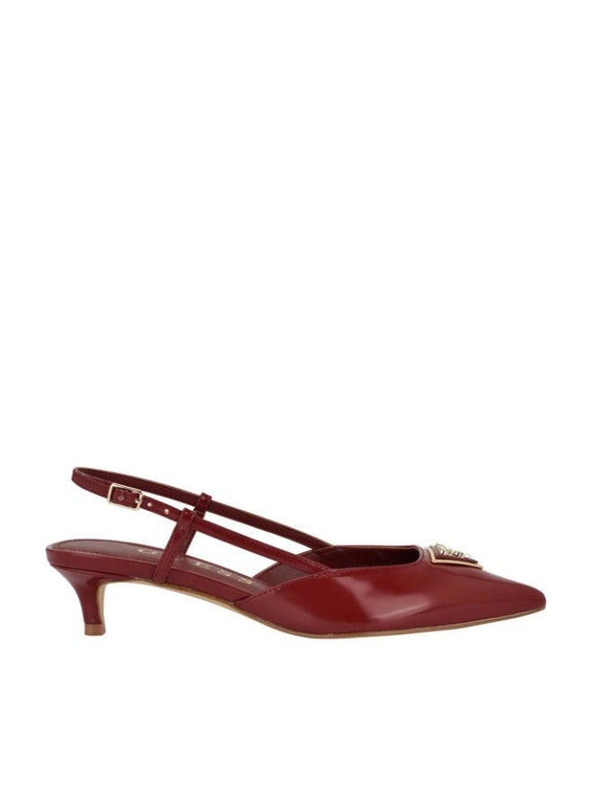 GUESS حذاء جيسون النسائي بكعب صغير، أحمر داكن 600، 37.5 EU - Image 1